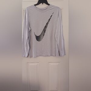 ****The Nike Tee Long Sleeve Big Swoosh Dri Fit Training Shirt XL